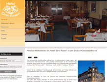 Tablet Screenshot of hotel-drei-rosen.de